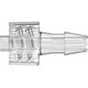 Value Plastics Luer to Hose Barb Fitting, Straight Adapter, Clear Polycarbonate, Male Luer Integral Lock Ring x 200 Series Barb 5/32" ID; 25/Pk
