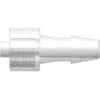 Value Plastics Luer to Hose Barb Fitting, Straight Adapter, Polypropylene, Male Luer Integral Lock Ring x 200 Series Barb 3/16" ID; 25/Pk