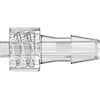 Value Plastics Luer to Hose Barb Fitting, Straight Adapter, Clear Polycarbonate, Male Luer Integral Lock Ring x 200 Series Barb 3/16" ID; 25/Pk