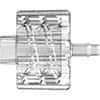 Value Plastics Luer to Hose Barb Fitting, Straight Adapter, Clear Polycarbonate, Male Luer Integral Lock Ring x 400 Series Barb 1/16" ID; 25/Pk