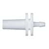 Value Plastics Luer to Hose Barb Fitting, Straight Adapter, White Nylon, Male Luer Slip x 200 Series Barb, 1/16" ID; 25/Pk