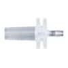Value Plastics Luer to Hose Barb Fitting, Straight Adapter, Polypropylene, Male Luer Slip x 200 Series Barb, 1/16" ID; 25/Pk