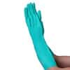 Vanguard Safety  Nitrile Unlined Gloves, 22 mil, 18" Cuff, Green, Medium; 72/CS