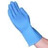 Vanguard Safety Latex Flock Lined Gloves, 16 mil, 13" Cuff, Blue, 2X-Large; 144/CS