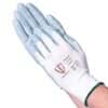 Vanguard Safety G12A27 Foam Nitrile Coated Nylon Knit Work Gloves, White/Gray, Small; 144 Pairs/CS