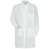 VF Workwear Cuffed Unisex Lab Coat, Poly/Cotton with Inside Pocket, White, Large
