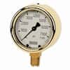 Wika 213.40 Forged Brass Industrial Gauge, 30" Hg To 15 PSI; 1/4" NPT(M), 2.5" Dial