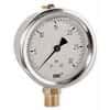 Wika 213.53 Liquid Filled Industrial Pressure Gauge, 0 to 30" Hg, 4" Dial, Lower