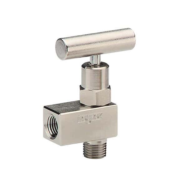 Needle Valve, Brass, 90° Elbow, 1/4