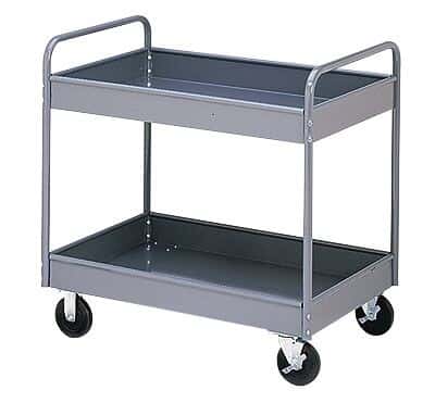 Steel Reversible Lab Cart, 2 Shelf, 500 lb Cap; 36