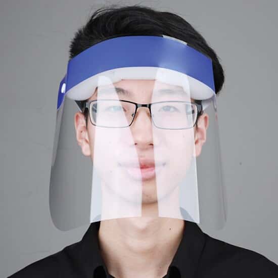 Disposable Face Shield with Nylon Strap and Foam Padding; 10/Pk from