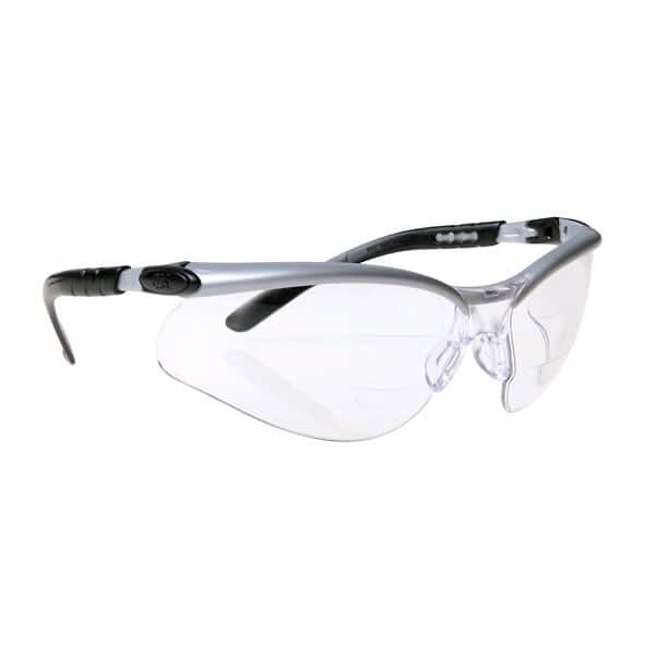 3M Dual Reader Safety Glasses, 2.0X top and bottom diopters