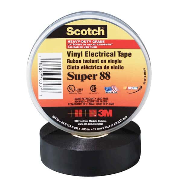 3M 80-6108-3386-7 Scotch® Premium Vinyl Electrical Tape, 88-Super, 3/4