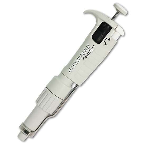 HTL 4058 Discovery Comfort D5000 Single Channel Pipettor with Colored Shaft, White; 1 to 5 mL