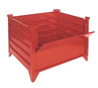 51019 RED Corrugated Steel Container, 30