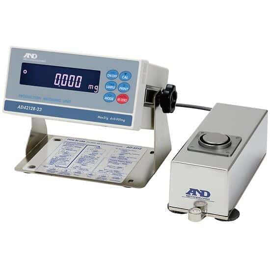A&D Weighing AD-4212B-102 Precision Sensor with Display, SS Housing, 110g x 0.01mg