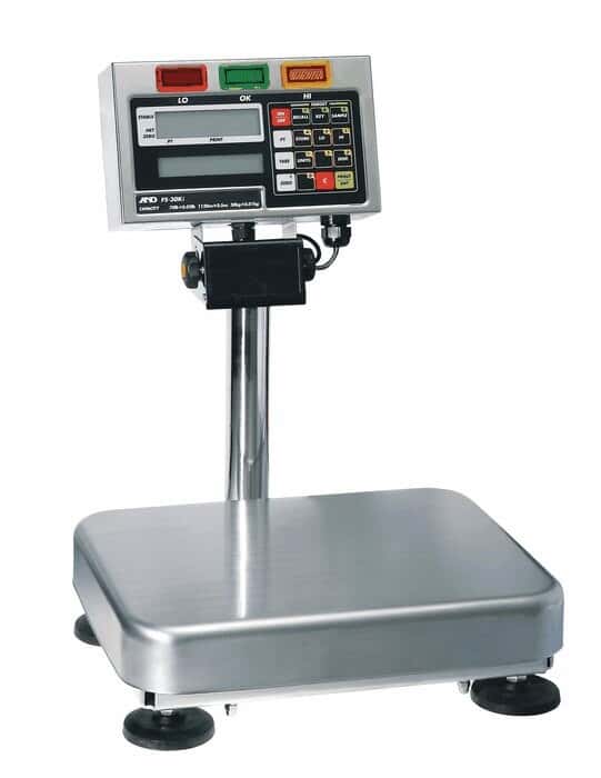 A&D Weighing FS-30KIF Washdown Industrial Scale, 30kg (70lb) x 0.005lb