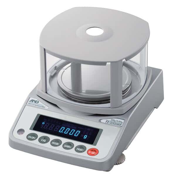 A&D Weighing FZ-2000iWP Internal Cal Waterproof Toploading Balance, 2200g x 0.01g, 115V