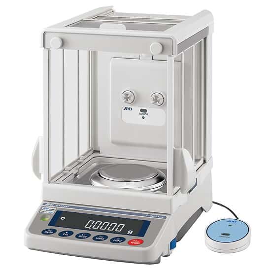 A&D Weighing GX-224AE Apollo Precision Analytical Balance, Internal Calibration;, 220g x 0.0001 g,  Built-in Ionizer