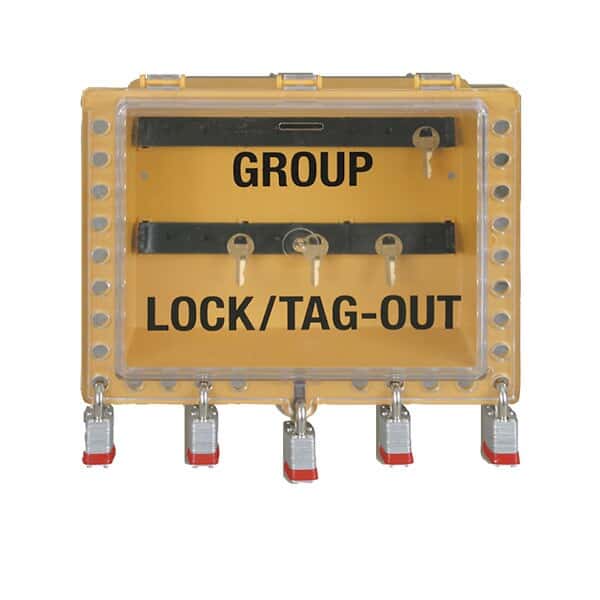 Accuform KCC630 Group View Slot Lockout Box, Yellow 12-3/4