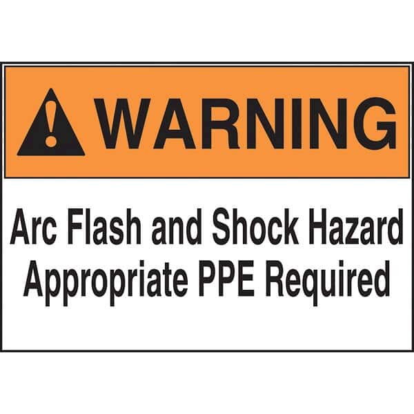 Accuform LELC323 Warning Arc Flash and Shock Hazard Appropriate PPE