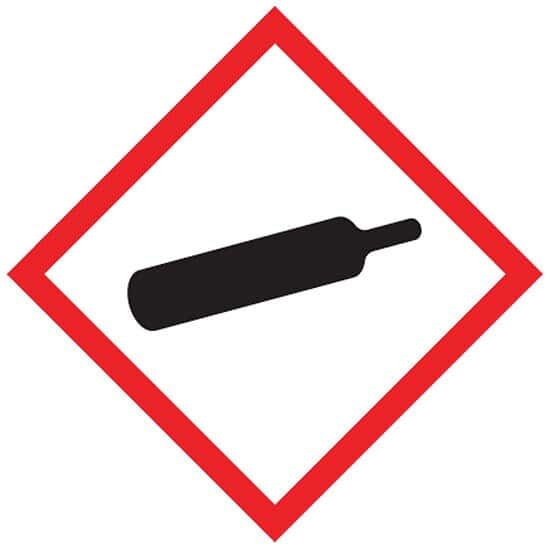 Accuform LZH605EV5 GHS Label, Gas Cylinder Pictogram, 1