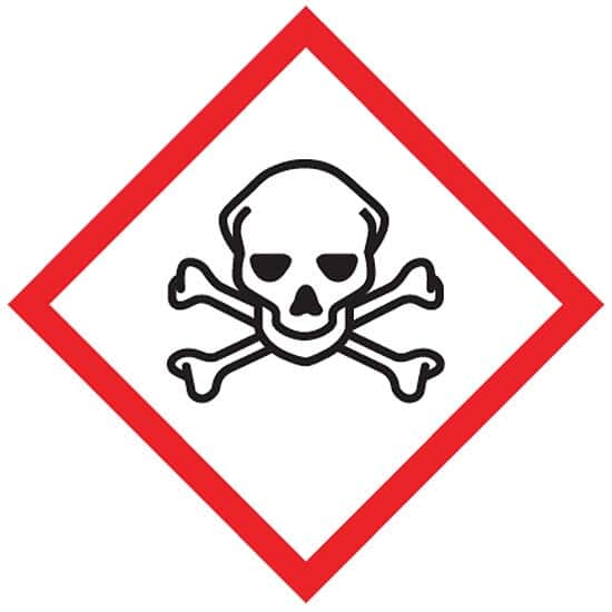 Accuform LZH606EV2 GHS Label,Skull/Crossbones Pictogram,1