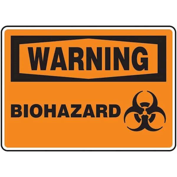 Accuform MBHZ300VP Safety Sign, Warning - Biohazard, 10