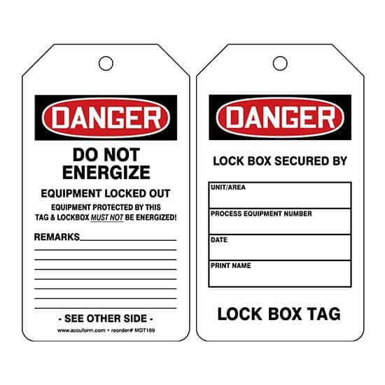 Accufor Signs DT106CTP Safety Tag, Legend "Danger DO NOT USE", 5.75 - View #5
