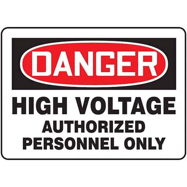 Accuform MELC135VS Sign, Danger-High Voltage Auth. Personnel Only, 7x10
