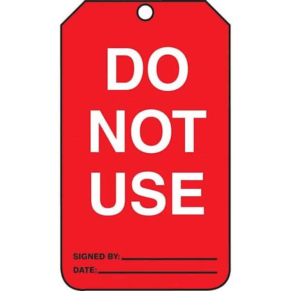 Accuform MGT219PTP Tag, Do Not Use, 5 7/8