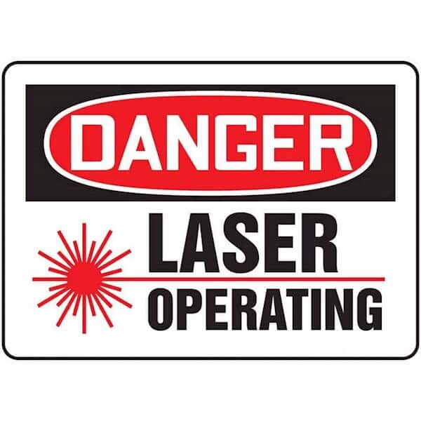 Accuform MRAD021VP Safety Sign, Danger - Laser Operating, 7