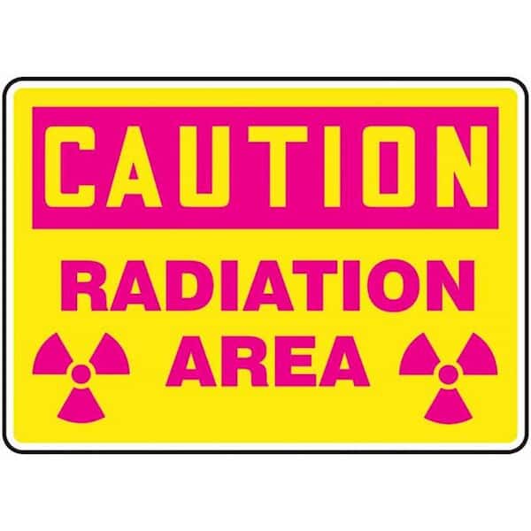 Accuform MRAD644VP Safety Sign, Caution - Radiation Area, 7