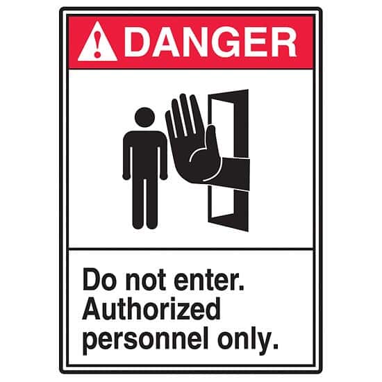 Accuform MRDM102VS ANSI Sign,Danger-Do Not Enter Authorized Only, 7