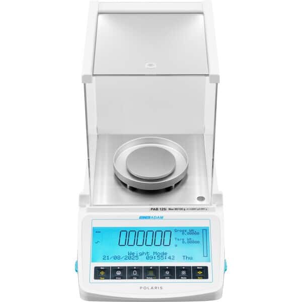 Adam Equipment PAB 224e Polaris Analytical Balance, 220g x 0.0001g with LED Illuminated Weighing Chamber and External Calibration