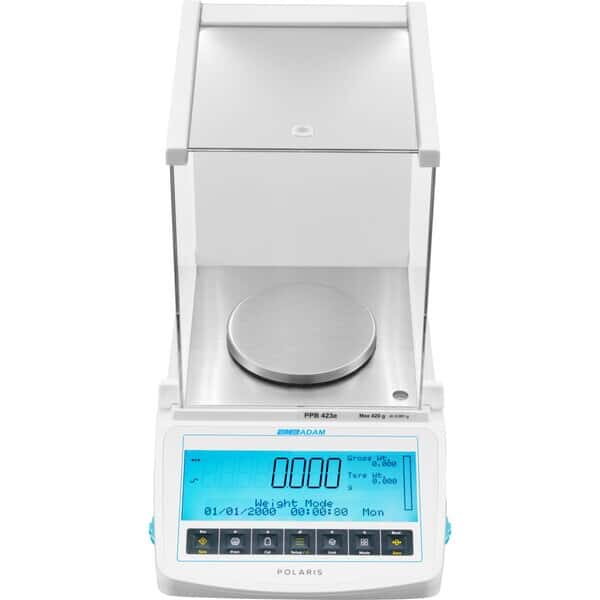 Adam Equipment PPB 623e Polaris Precision Toploading Balance, 620g x 0.001g with LED Illuminated Weighing Chamber and External Calibration