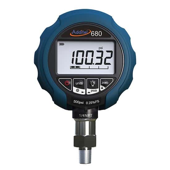 Additel 680A Digital Data Logging Pressure Gauge with Bluetooth®and RS-232, 0 to 10,000 psi