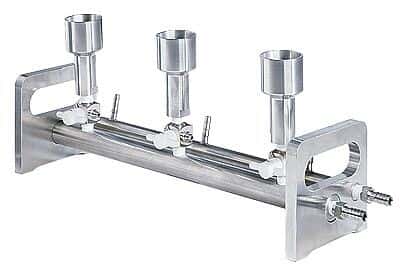 Advantec 313200 Vacuum Filtration Manifold, Sterility Test; SS, 6-Branch with 3-Way Valves