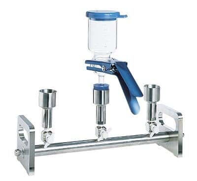 Advantec 353300 Vacuum Filtration Manifold; Stainless Steel, 6-Branch with 2-Way Valves