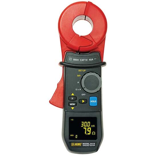 AEMC 6416 Ground Resistance Tester with Alarm and Memory