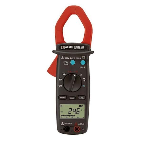 AEMC 512 True RMS ClampMeter, 1kA AC 600Vac Continuity Ohms from Cole