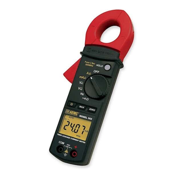 AEMC 565 True RMS Leakage Current Meter 100A 600VAC/DC Hz Ohms