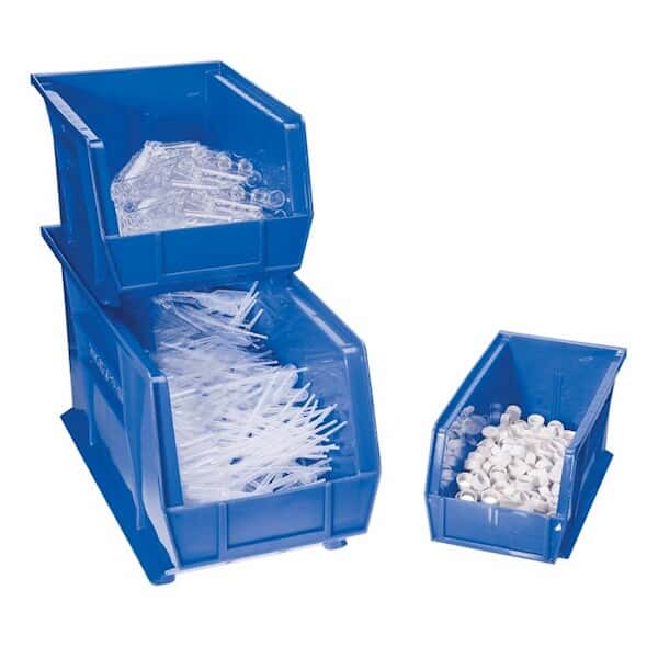 AkroMils 30282 BLUE Stackable Bin, 12" High (10 11/16"W x 11 3/8"H x