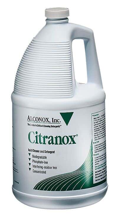 Alconox Citranox  1801 Liquid Acid Cleaner and Detergent; 4 x 1 gal. Bottles/Cs