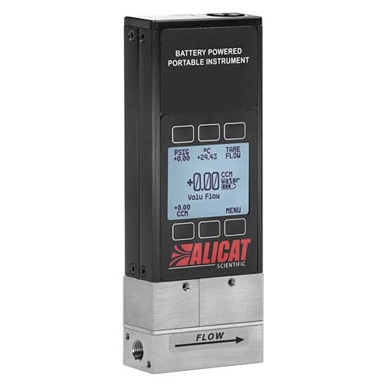Alicat Liquid Flowmeter with Display, 0 - 10 CCM, Battery Operated