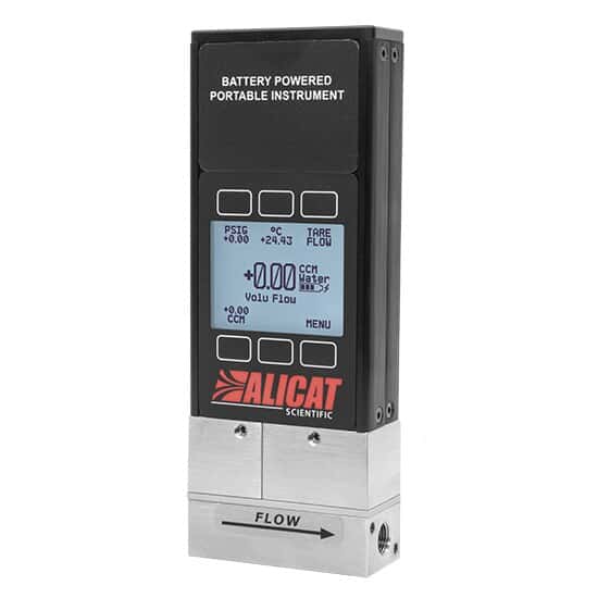 Alicat Liquid Flowmeter with Display, 0 - 10 LPM, Battery Operated