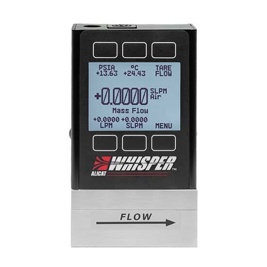 Alicat Whisper™ Low-Pressure Drop Mass Flowmeter, 0 - 5 SCCM