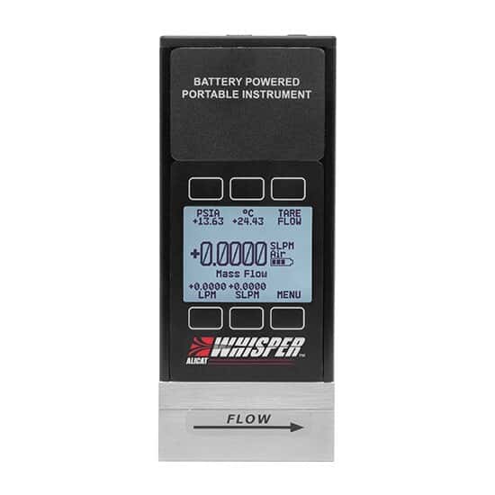 Alicat Whisper™ Low-Pressure Drop Mass Flowmeter,  0 - 20 SCCM, Battery Operated