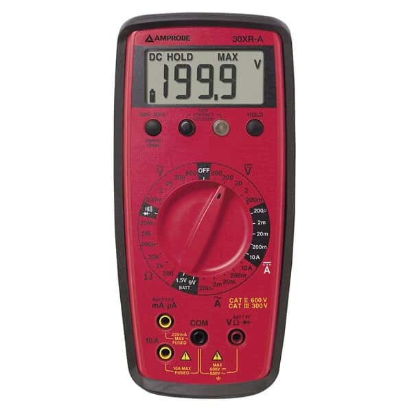 Amprobe 30XR DMM, Manual Ranging, NC voltage (all ranges: +/-(1.5 % rdg + 4 dgts))