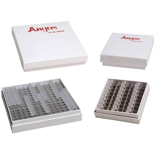 Argos Technologies PolarSafe® Cardboard Freezer Box, 3" x 3" x 1"; with